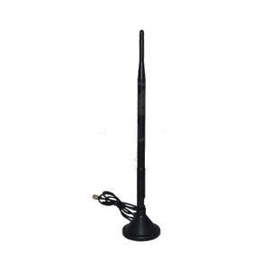 Antena WiFi Omnidireccional 10dBi 2.4GHz SMA con Base y Cable para Router Tarjeta